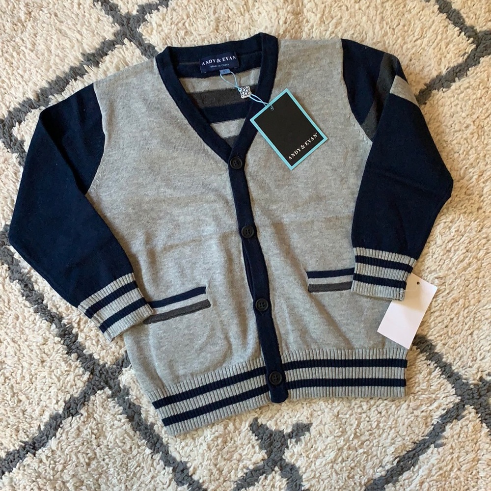 Andy & Evan Striped Varsity Cardigan
